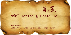 Müllerleily Bertilla névjegykártya